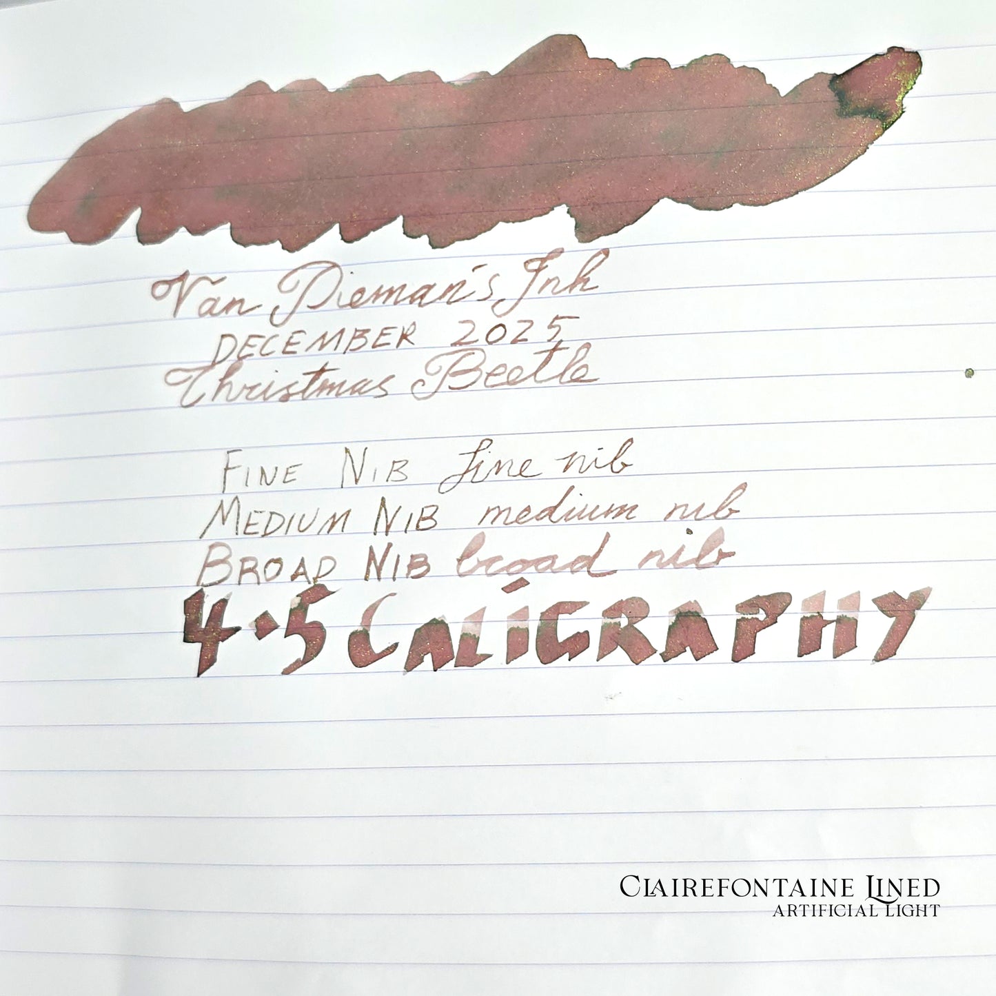 Van Dieman's 2025 December - Christmas Beetle - 100ml Shimmering Multichromatic Fountain Pen Ink