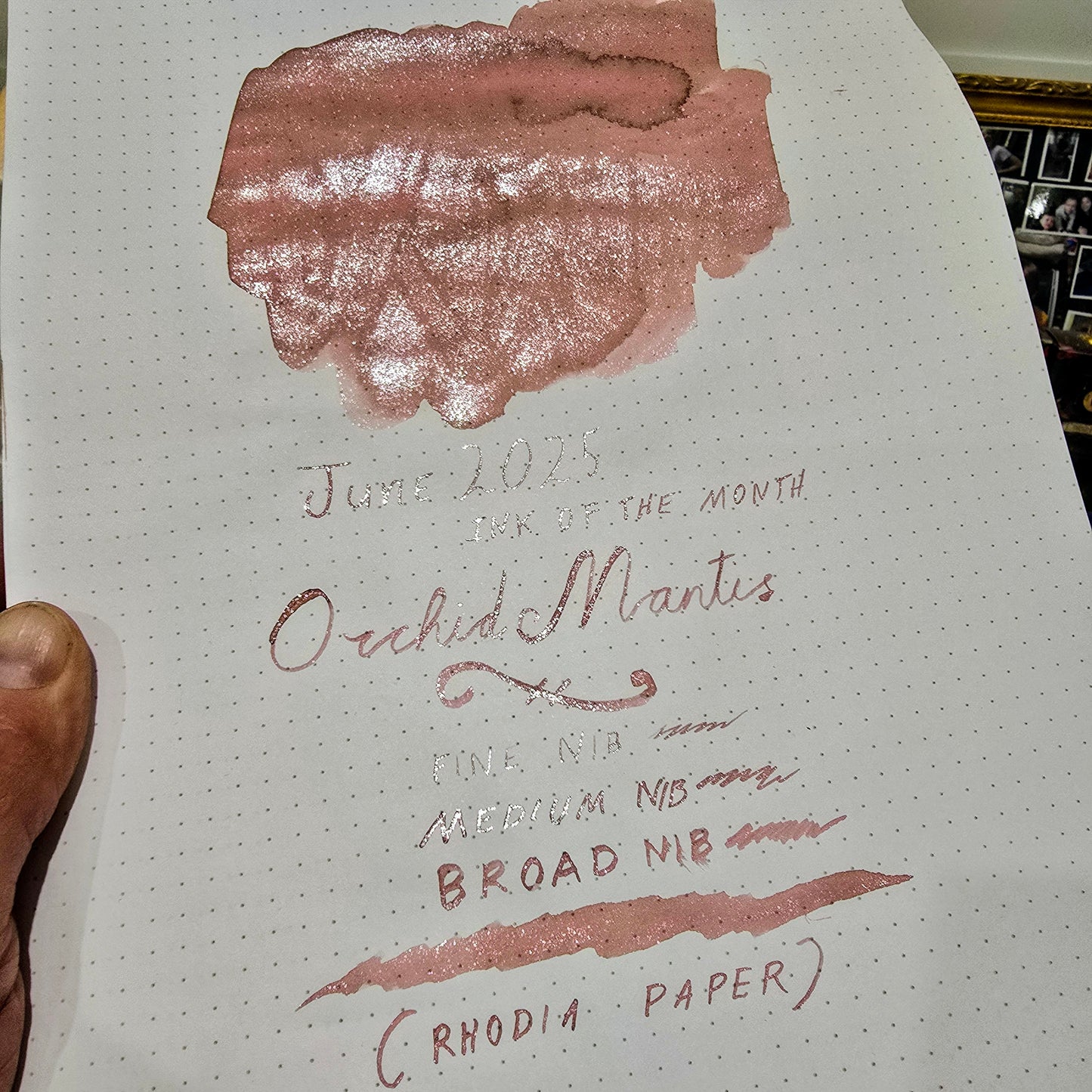 Van Dieman's 2025 June - Orchid Mantis - 100ml Shimmered Fountain Pen Ink