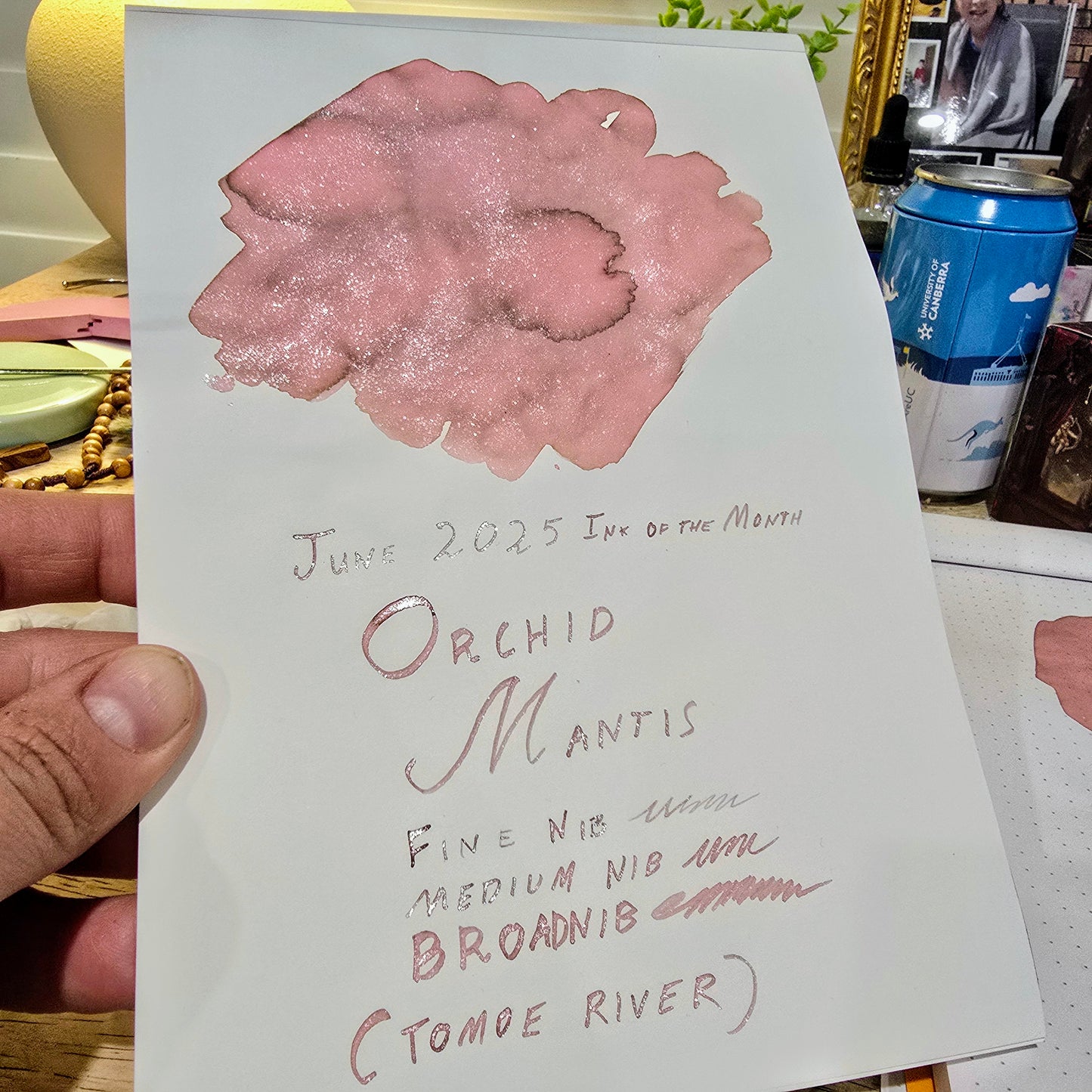 Van Dieman's 2025 June - Orchid Mantis - 100ml Shimmered Fountain Pen Ink