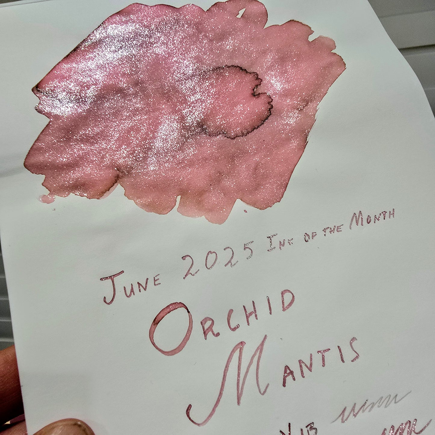 Van Dieman's 2025 June - Orchid Mantis - 100ml Shimmered Fountain Pen Ink