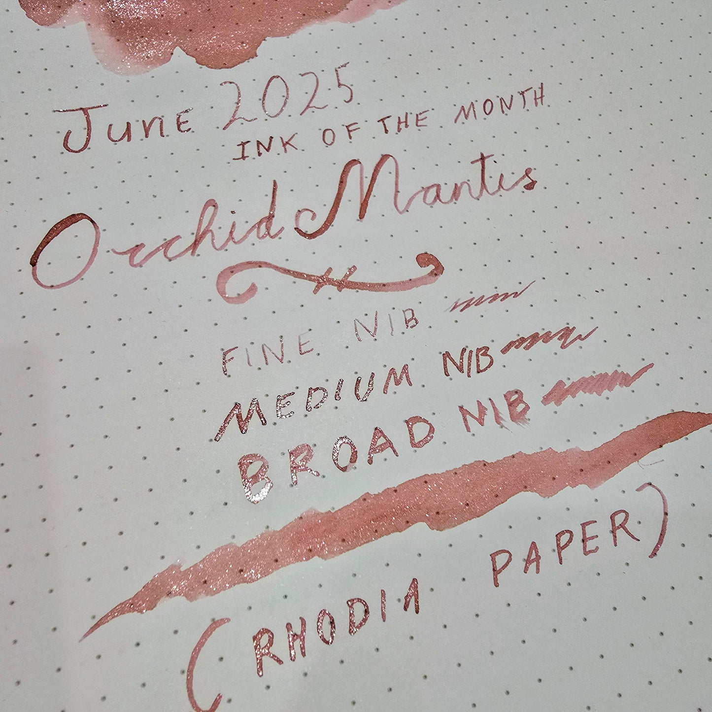 Van Dieman's 2025 June - Orchid Mantis - 100ml Shimmered Fountain Pen Ink