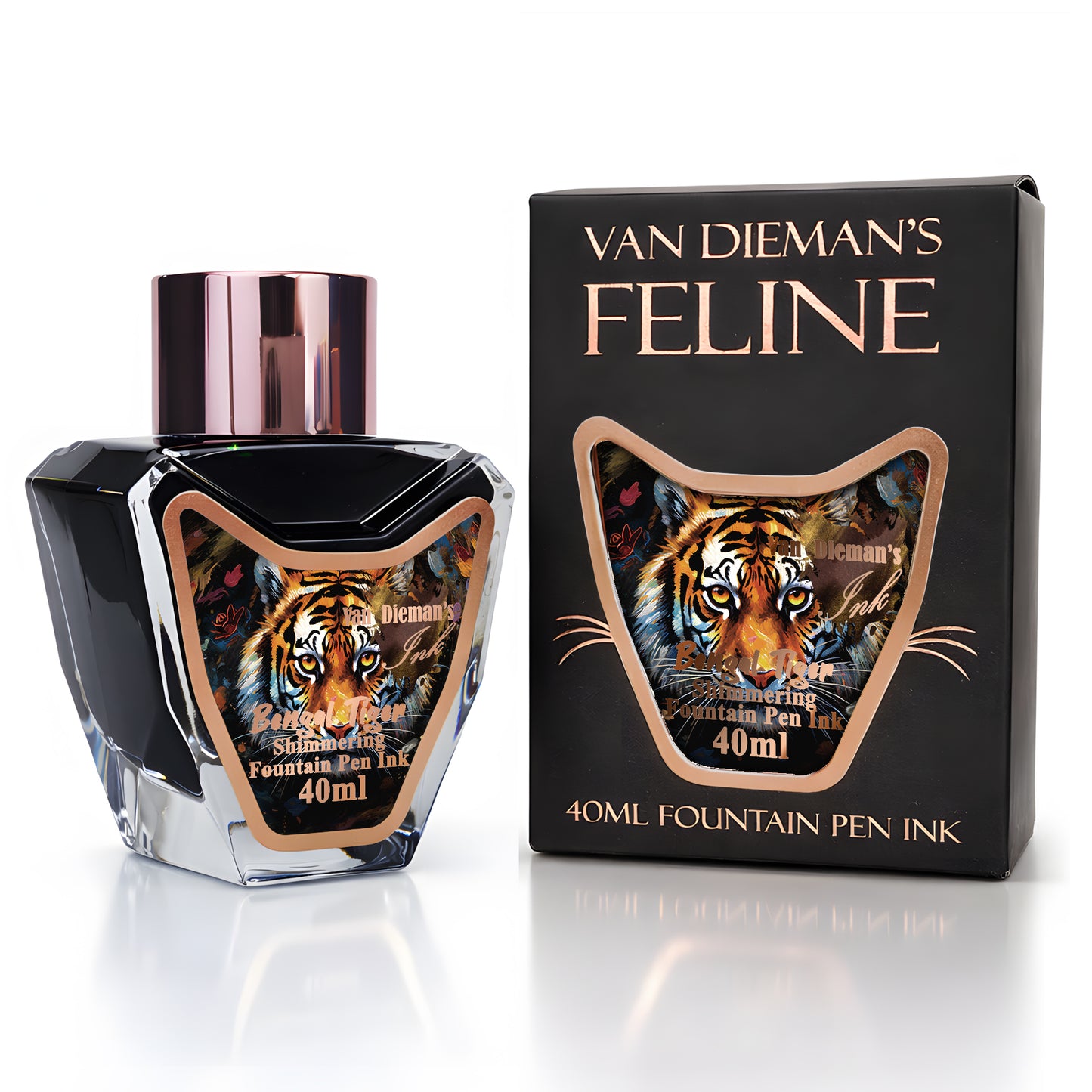 Van Dieman's Feline - Bengal Tiger Blaze - 40ml Shimmering Fountain Pen Ink