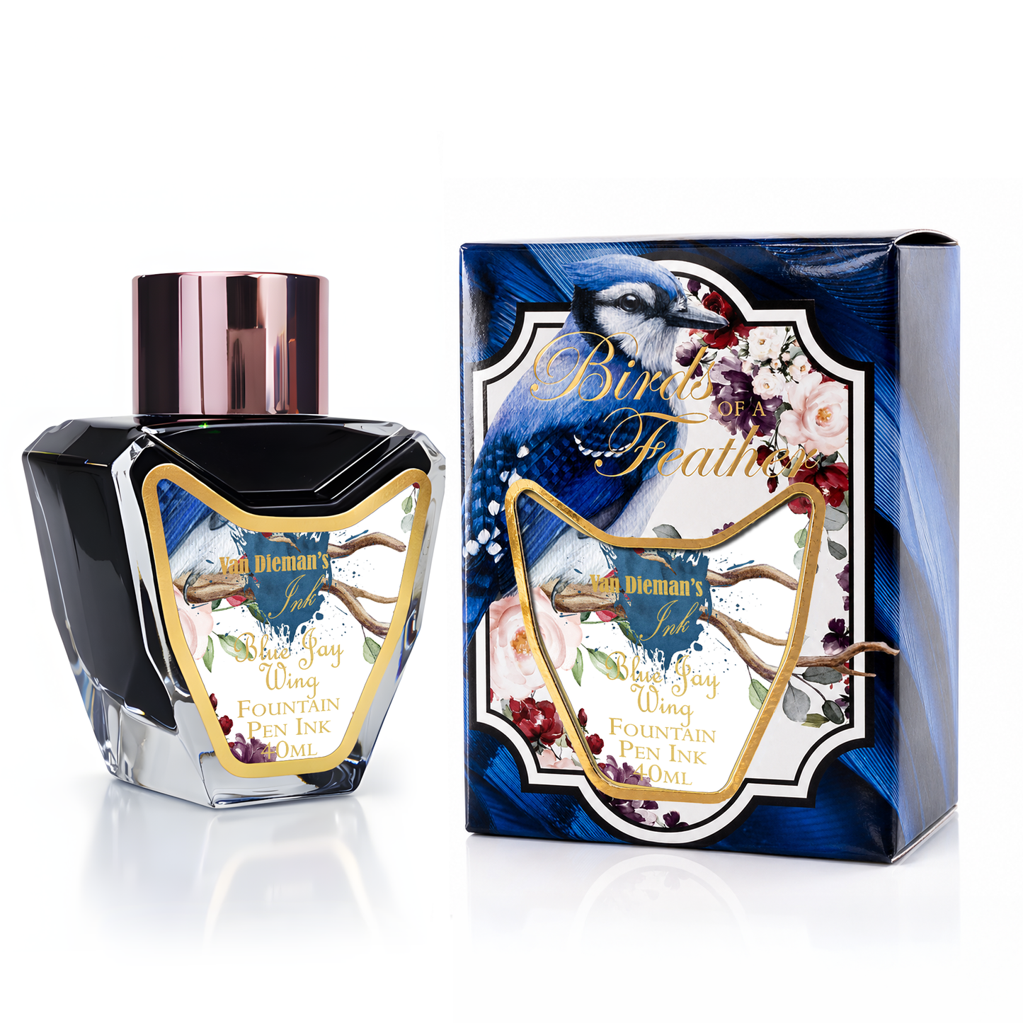 Van Dieman's Birds of a Feather - Blue Jay Wing - 40ml Fountain Pen Ink