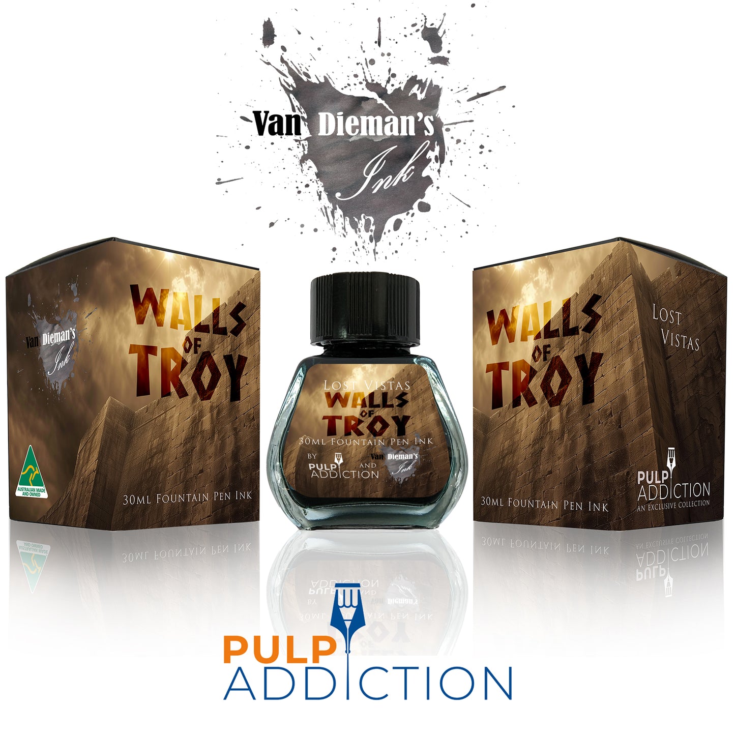 Lost Vistas - Walls of Troy Fountain Pen Ink