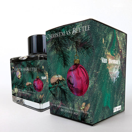 Van Dieman's 2025 December - Christmas Beetle - 100ml Shimmering Multichromatic Fountain Pen Ink