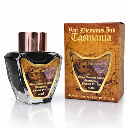 Van Dieman's Tasmania - Snowy Mountain Sunset - 40ml Shimmering Fountain Pen Ink