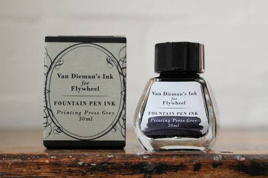 Van Dieman's Flywheel - Printing Press Grey Fountain Pen Ink