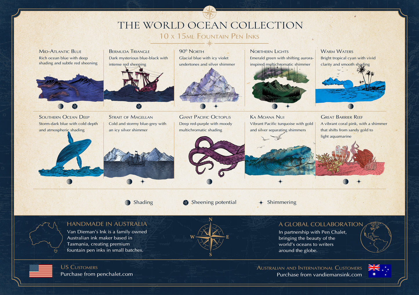 Van Dieman's & Pen Chalet's World Oceans - Boxed Collection