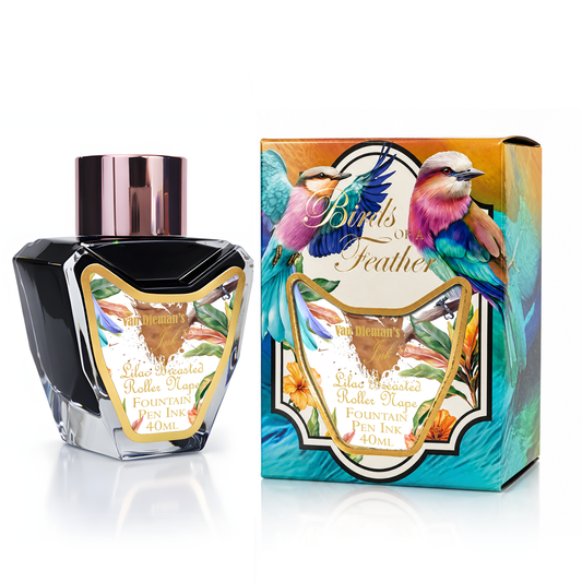 Van Dieman's Birds of a Feather - Lilac Breasted Roller Nape - 40ml Fountain Pen Ink