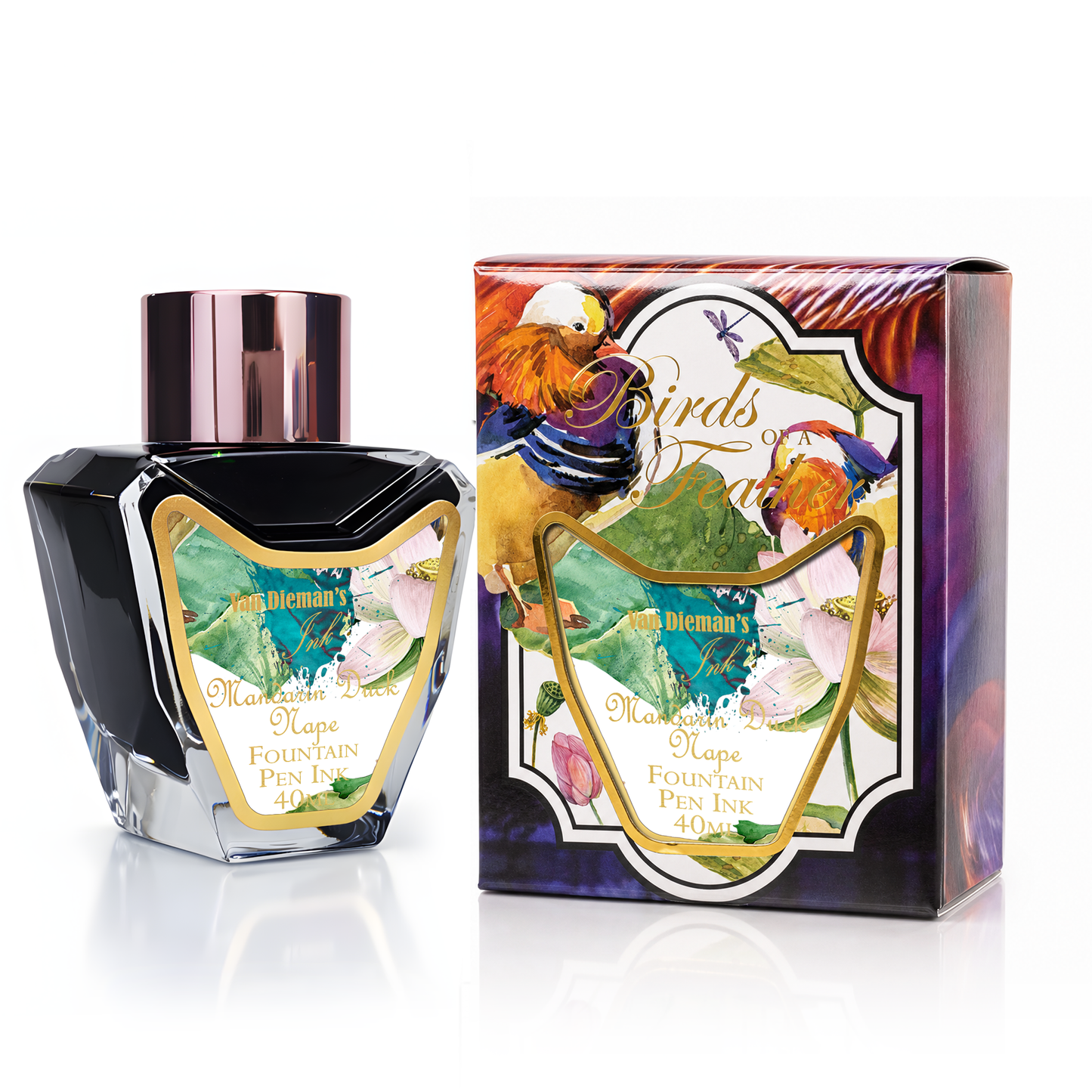 Van Dieman's Birds of a Feather - Mandarin Duck Nape - 40ml Fountain Pen Ink