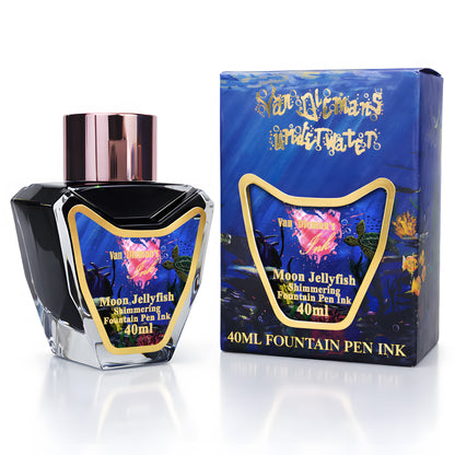 Van Dieman's Underwater - Moon Jellyfish - 40ml Shimmering Fountain Pen Ink