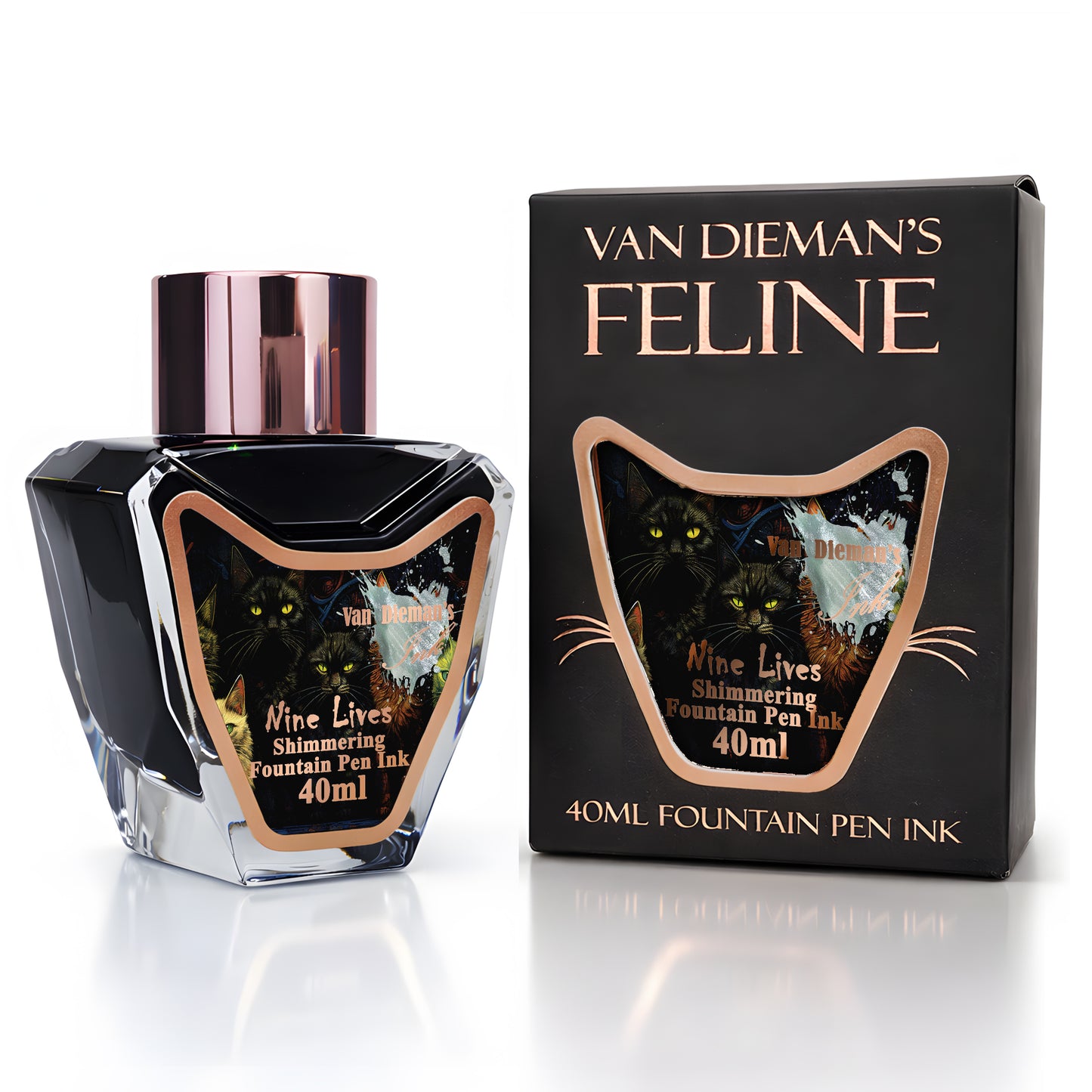 Van Dieman's Feline - Nine Lives - 40ml Shimmering Fountain Pen Ink