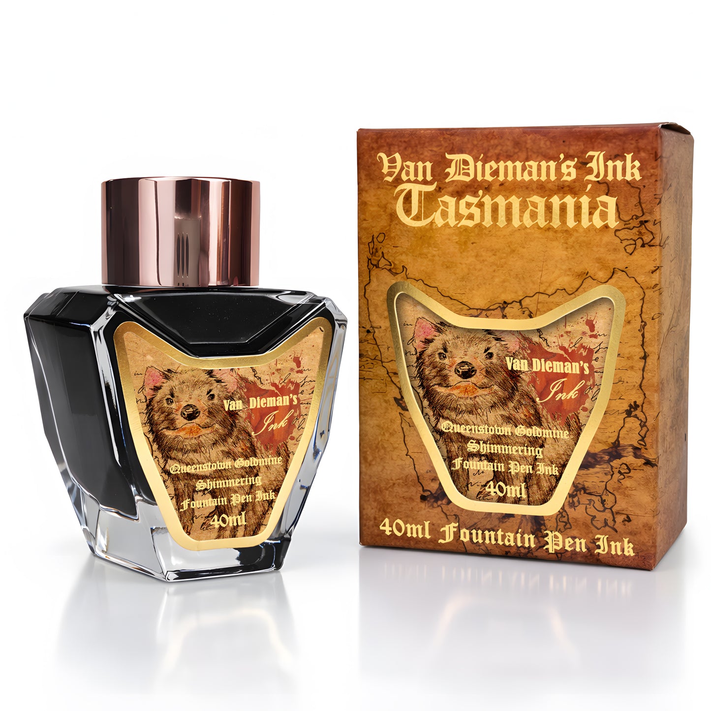 Van Dieman's Tasmania - Queenstown Gold Mine - 40ml Shimmering Fountain Pen Ink