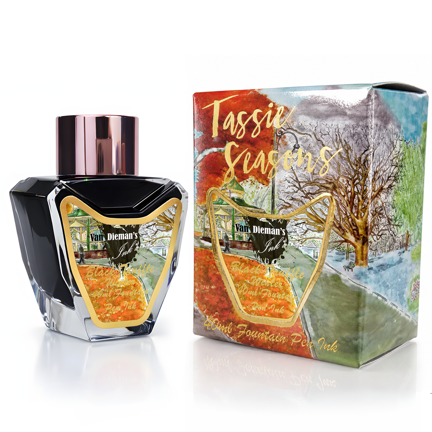 Van Dieman's Tassie Seasons (Winter) Black Truffle - 40ml Fountain Pen Ink