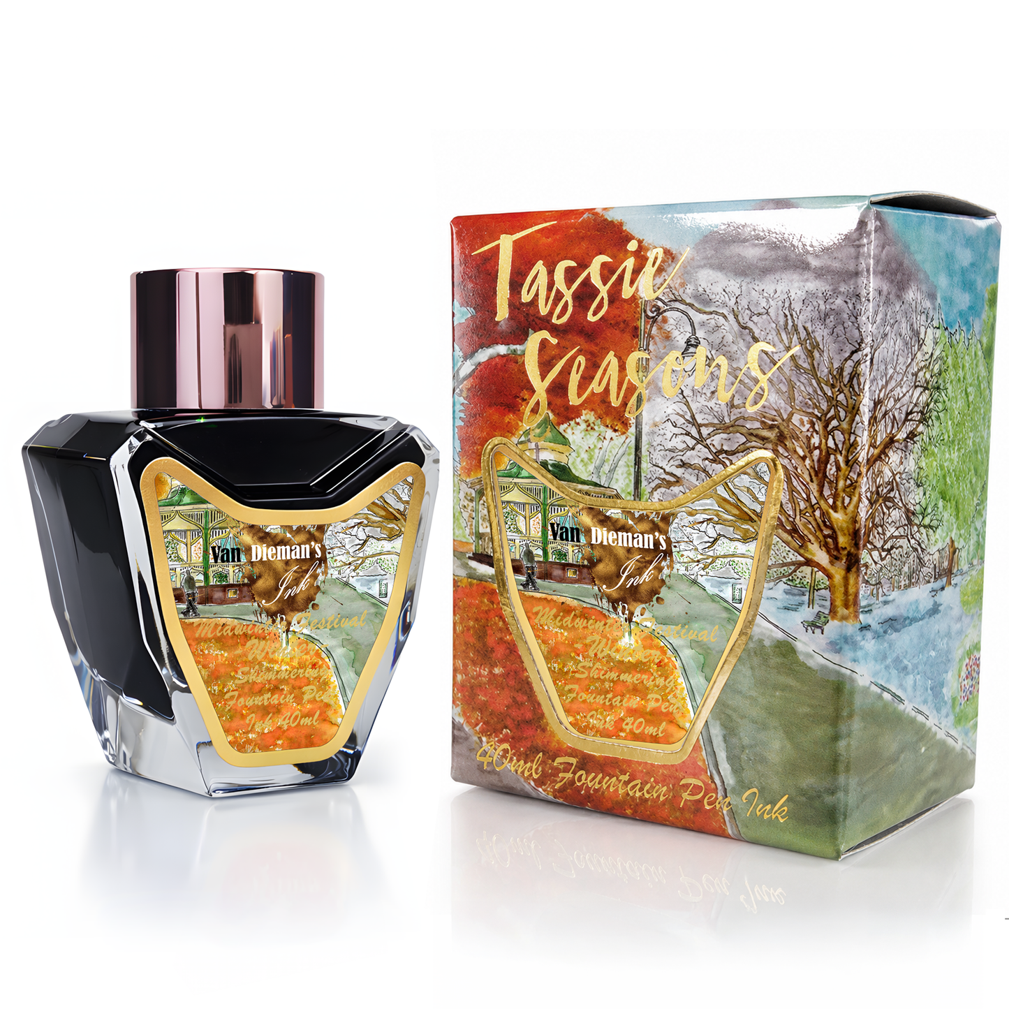 Van Dieman's Tassie Seasons (Winter) Midwinter Festival - 40ml Shimmering Fountain Pen Ink