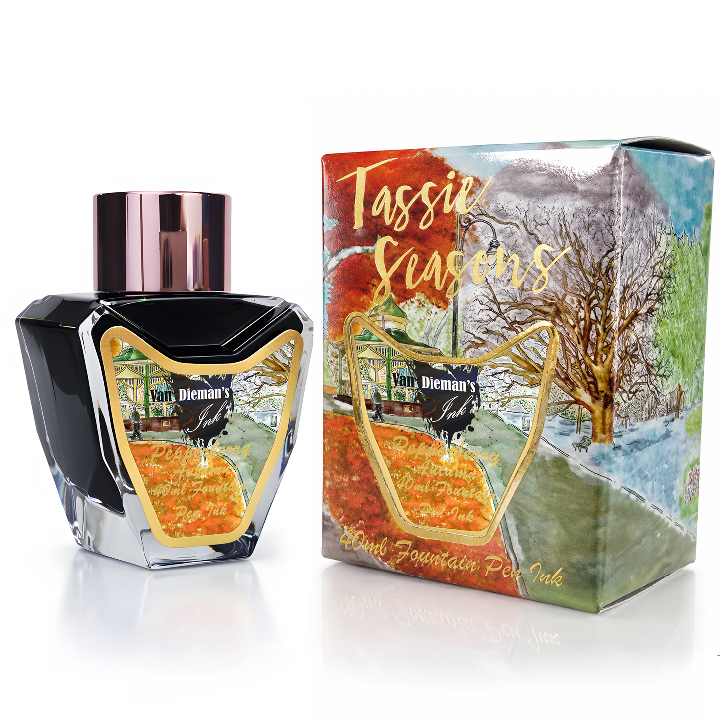 Van Dieman's Tassie Seasons (Autumn) Pepperberry - 40ml Fountain Pen Ink