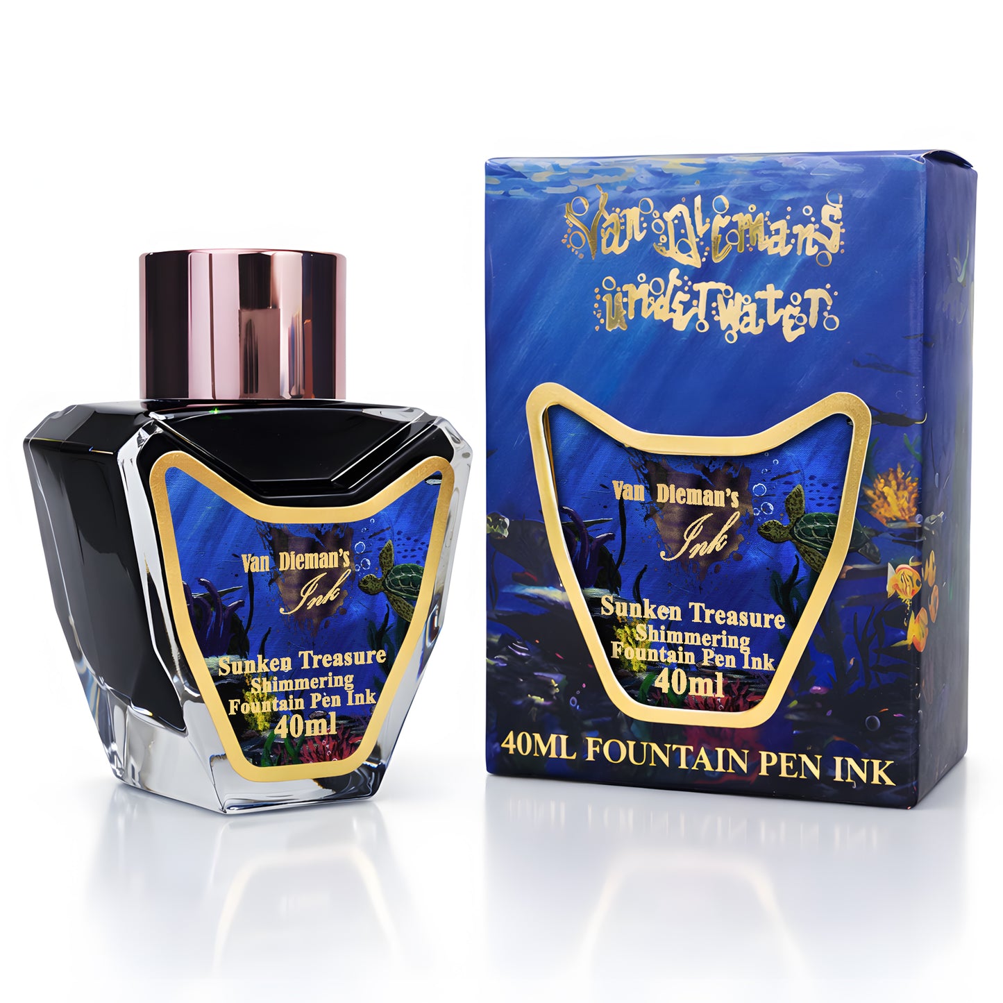 Van Dieman's Underwater - Sunken Treasure - 40ml Shimmering Fountain Pen Ink