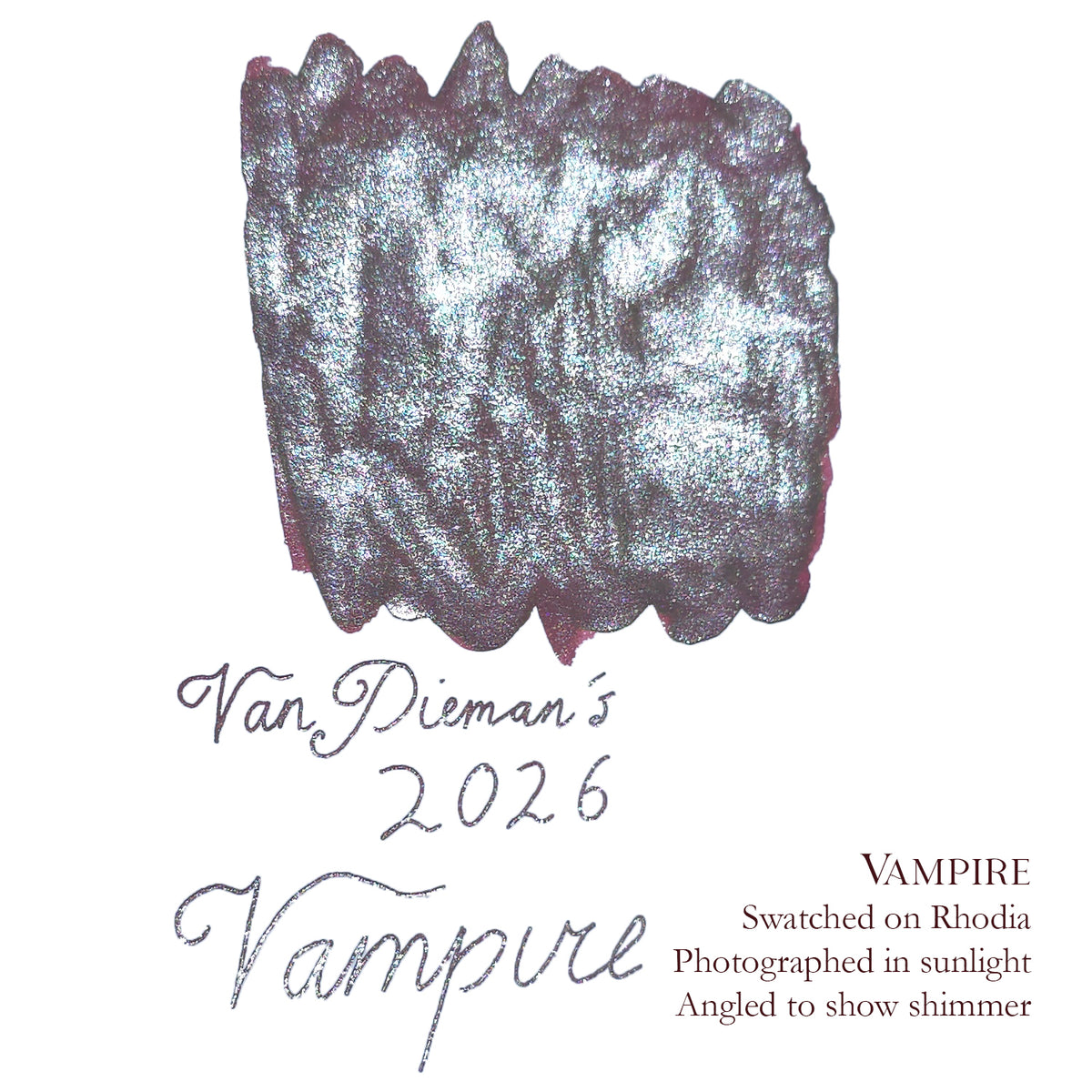 Van Dieman's 2026 - Vampire - 100ml Shimmering Fountain Pen Ink