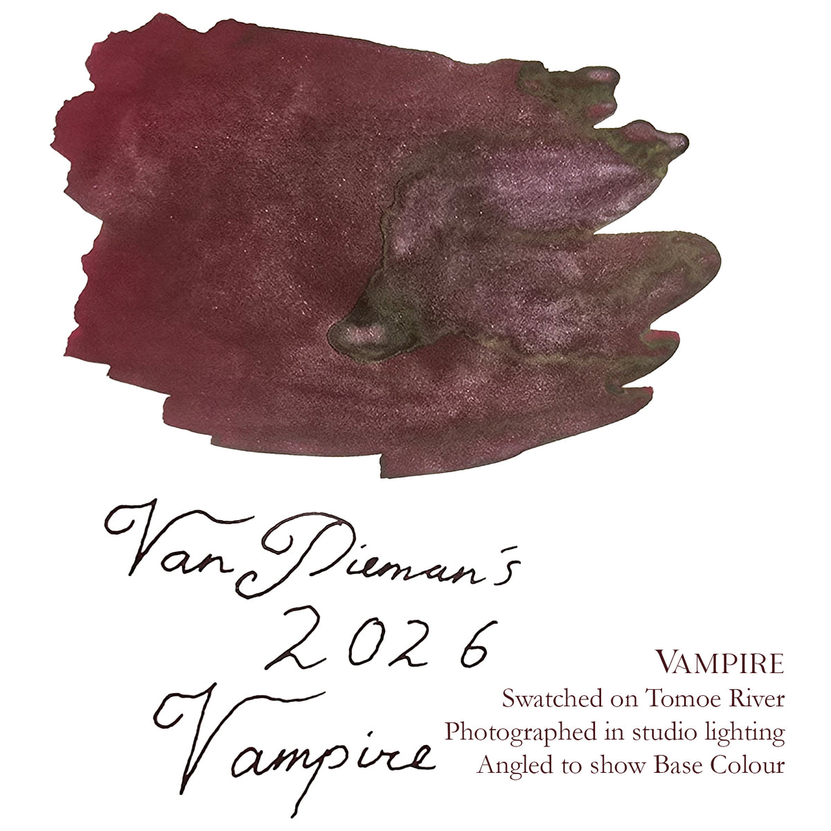 Van Dieman's 2026 - Vampire - 100ml Shimmering Fountain Pen Ink