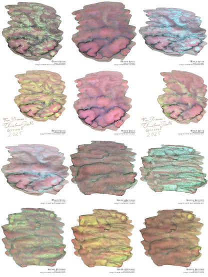 Van Dieman's 2025 December - Christmas Beetle - 100ml Shimmering Multichromatic Fountain Pen Ink