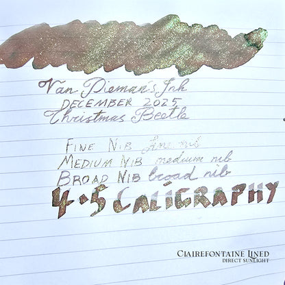 Van Dieman's 2025 December - Christmas Beetle - 100ml Shimmering Multichromatic Fountain Pen Ink
