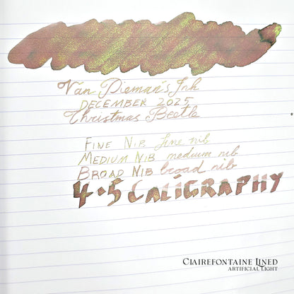Van Dieman's 2025 December - Christmas Beetle - 100ml Shimmering Multichromatic Fountain Pen Ink
