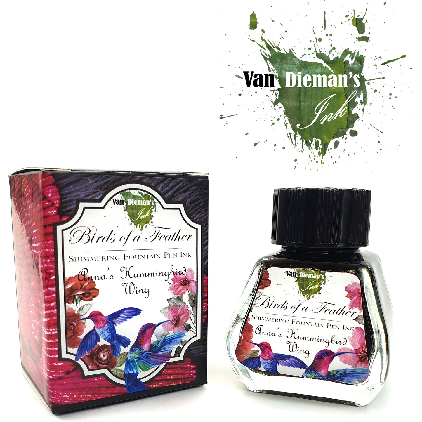 Van Dieman's Birds of a Feather - Anna's Hummingbird Wing - Shimmering Fountain Pen Ink