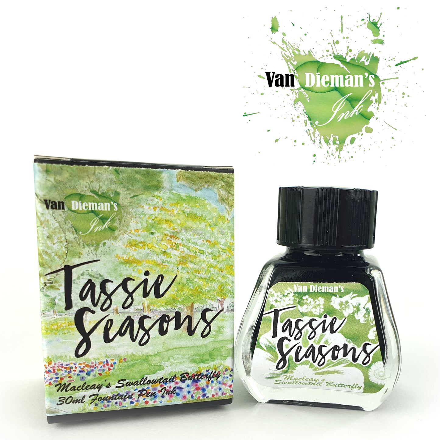 Van Dieman's Tassie Seasons (Spring) Macleay's Swallowtail Butterfly - Fountain Pen Ink